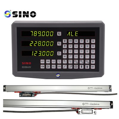 การอ่านข้อมูลดิจิตอล SINO สีเทา DRO 3 แกน 1um Glass Linear Scale Meter
