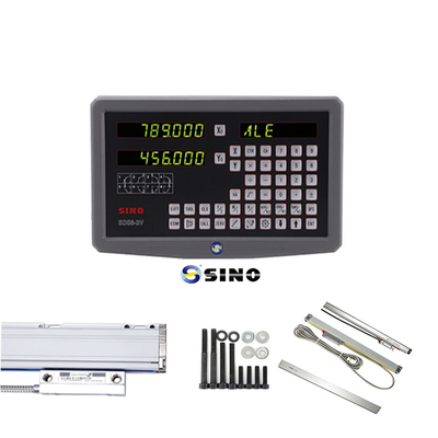 SINO SDS6-2V การอ่านดิจิตอล โลหะ LED การอ่านดิจิตอล 2 แกน DRO Kits 60Hz สําหรับเครื่องบด