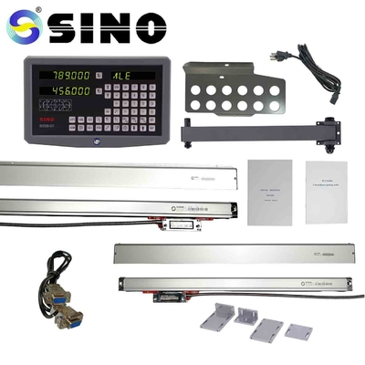 SINO Metal LED Digital Readout Kits ไม้บรรทัดเชิงเส้นสองอันสำหรับเครื่องมิลลิ่ง