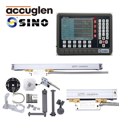 SINO SDS 5-4VA 4 Axis หน้าจอ LCD ขนาดใหญ่ หน้าจออ่านดิจิตอลหลากหลายฟังก์ชัน KA Linear Glass Scale