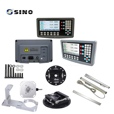SINO SDS2-3VA 0.5um ความละเอียด DRO 3 Axis Digital Readout Meter RS422 สัญญาณสําหรับโรงงานหมุน
