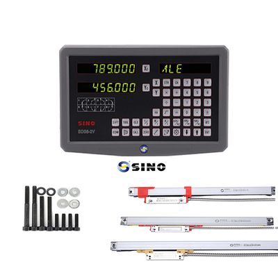 SINO SDS6-2V การอ่านดิจิตอล โลหะ LED การอ่านดิจิตอล 2 แกน DRO Kits 60Hz สําหรับเครื่องบด