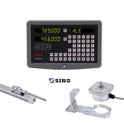 SINO SDS6-2V การอ่านดิจิตอล โลหะ LED การอ่านดิจิตอล 2 แกน DRO Kits 60Hz สําหรับเครื่องบด