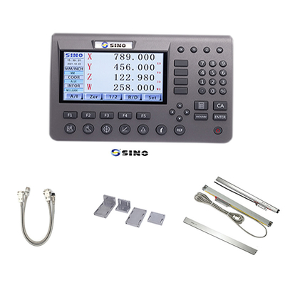 SINO SDS200 4 Axis โลหะ LCD SINO ระบบอ่านดิจิตอล 285x195x53cm ทนทานกับ Linear Encoder Kit สําหรับ Lathe