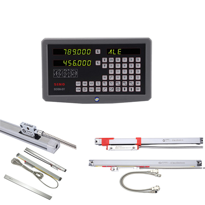 2 Axis Digital Readout SINO SDS6-2V DRO พร้อมชุด LED โลหะ 2 กําหนดการเส้นสําหรับเครื่องบด