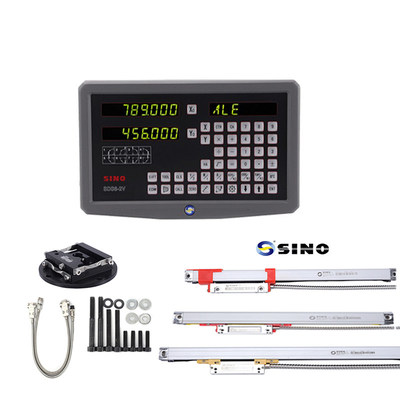 2 Axis Digital Readout SINO SDS6-2V DRO พร้อมชุด LED โลหะ 2 กําหนดการเส้นสําหรับเครื่องบด