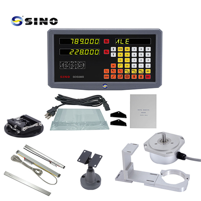 ระบบอ่านค่าดิจิตอล SINO SDS2MS อุปกรณ์มัลติฟังก์ชั่นสำหรับเครื่องกัดและเครื่องกลึง อินพุต AC 100-240V และ Linear Encoder