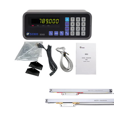 TTL แกนเดี่ยว SINO ระบบอ่านค่าดิจิตอล DRO SDS3-1 พร้อมฝาครอบใส Linear Encoder สำหรับเครื่องกลึงและเครื่องกัด