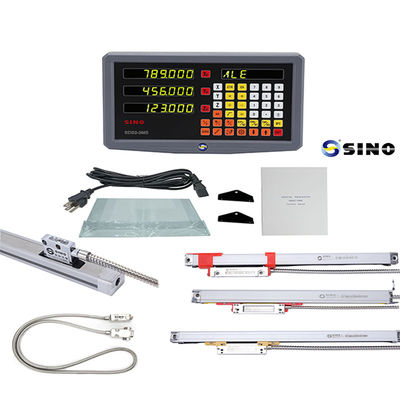 TTL สัญญาณดิจิตอลอ่านค่า SINO SDS2-3MS 3-Axis DRO พร้อมชุดสเกล Linear Encoder แก้วสำหรับเครื่องกัด