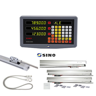 TTL สัญญาณดิจิตอลอ่านค่า SINO SDS2-3MS 3-Axis DRO พร้อมชุดสเกล Linear Encoder แก้วสำหรับเครื่องกัด