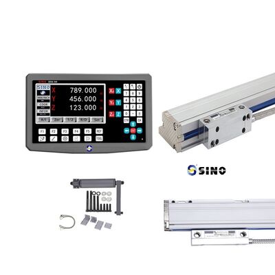 SINO SDS6-3VA เครื่องแสดงภาพดิจิตอล Meter Set Grating Ruler OEM มี IP64 ป้องกันสําหรับเครื่องบด / เครื่อง lathes RS-232 ซีเรียล