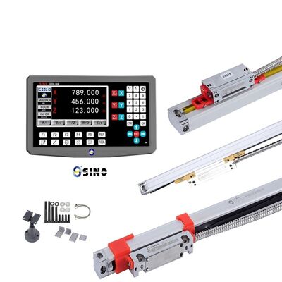 SINO SDS6-3VA เครื่องแสดงภาพดิจิตอล Meter Set Grating Ruler OEM มี IP64 ป้องกันสําหรับเครื่องบด / เครื่อง lathes RS-232 ซีเรียล