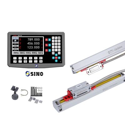 SINO SDS6-3VA เครื่องแสดงภาพดิจิตอล Meter Set Grating Ruler OEM มี IP64 ป้องกันสําหรับเครื่องบด / เครื่อง lathes RS-232 ซีเรียล